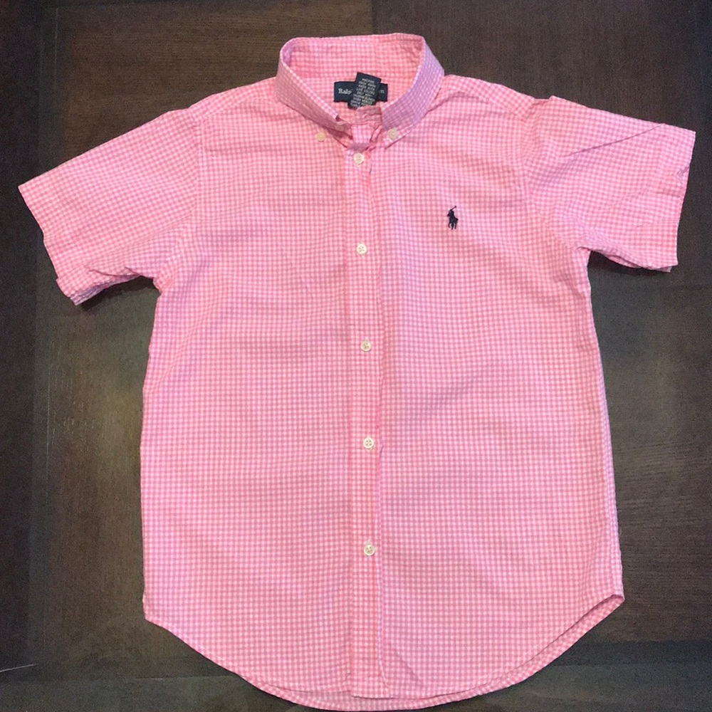 Boys button down short sleeve shirt